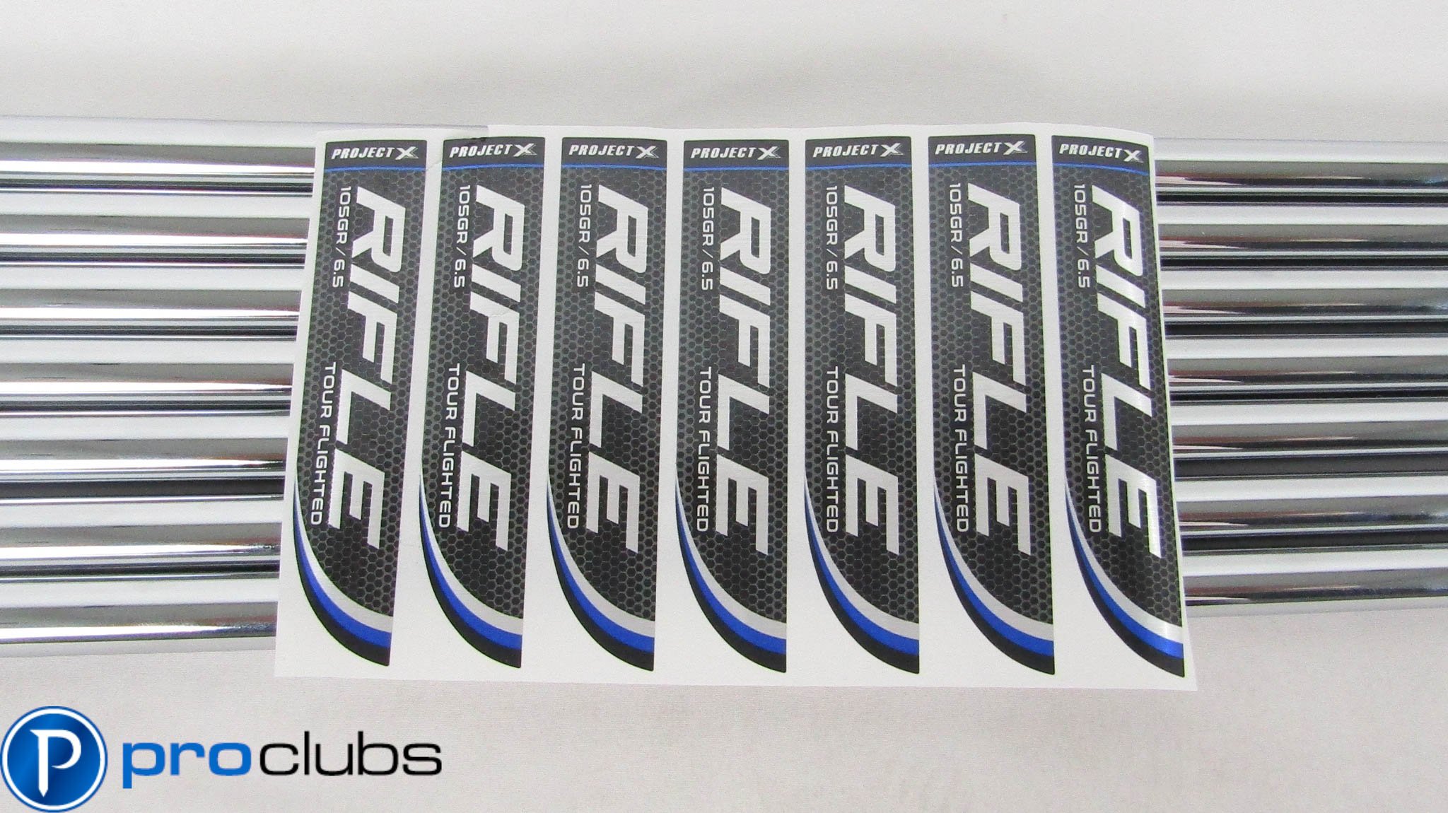 7pc NEW PROJECT X RIFLE 105 TOUR FLIGTED 6.5 X-FLEX STEEL IRON